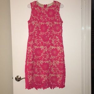 New York and Company Women’s Pink Lace Dress